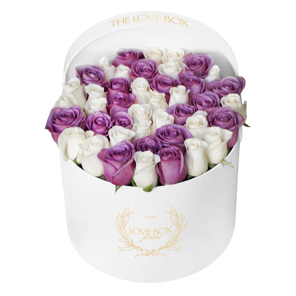 Roses in Large Box, Checkered Pattern