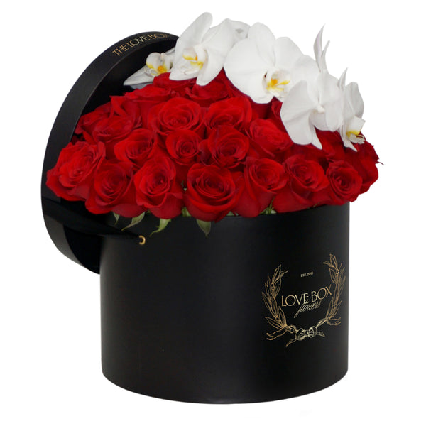 Roses & Orchid Branch in Large Box