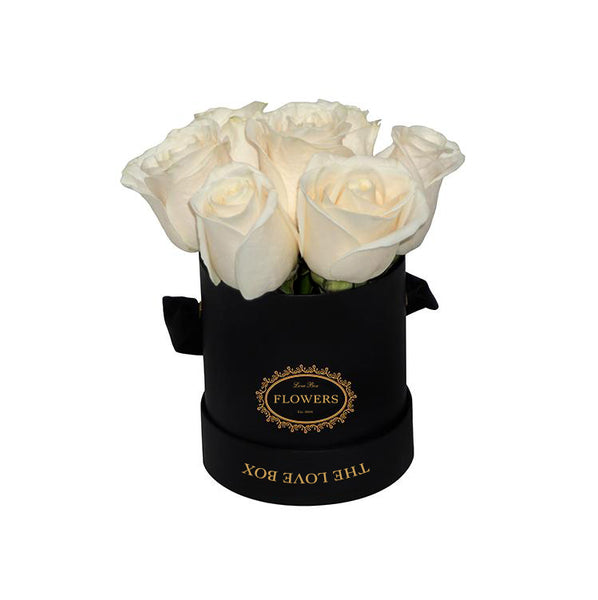 Cream Roses in Mini Box