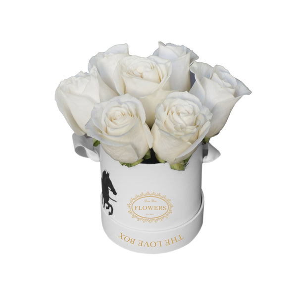 Cream Roses in Illustrated Mini Box