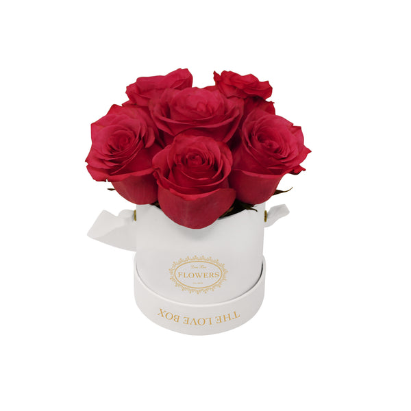 Hot Pink Roses in Mini Box