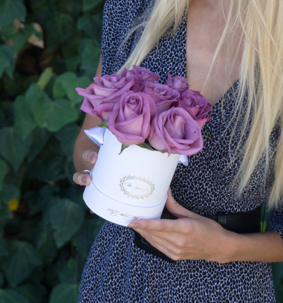 Lavender Roses in Mini Box - The Love Box Flowers
