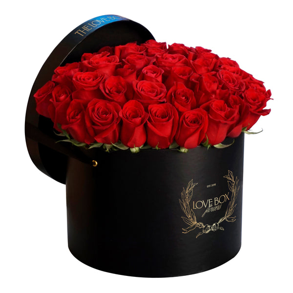 Classic Red Roses in Large Box
