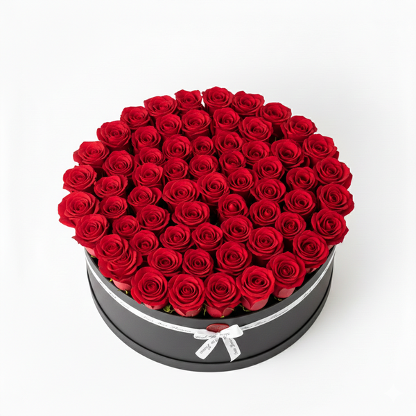 The Ultimate Red Roses in Extra Large Black Box - The Love Box Flowers