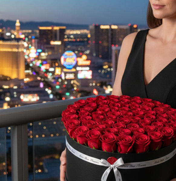The Ultimate Red Roses in Extra Large Black Box - The Love Box Flowers