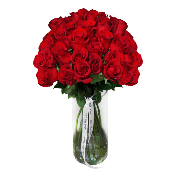 Red Rose Bouquet in Vase