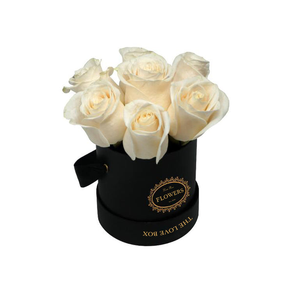 Cream Roses in Mini Box