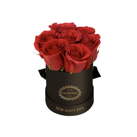 Red Roses in Mini Black Box