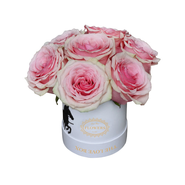 Pink Roses in Illustrated Mini Box
