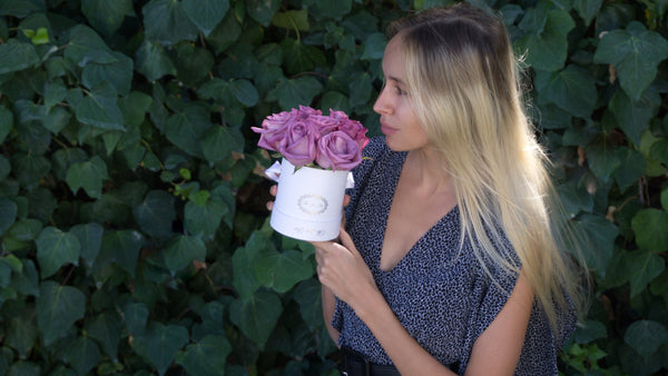 Lavender Roses in Mini Box - The Love Box Flowers